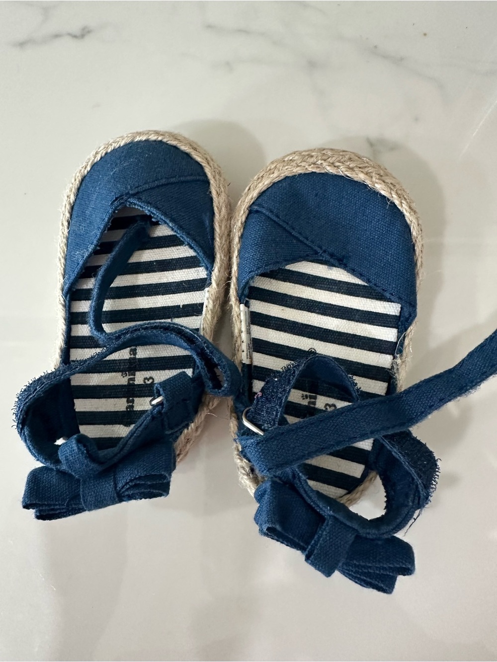 Garanimals Navy Espadrille Sandals with Bow
